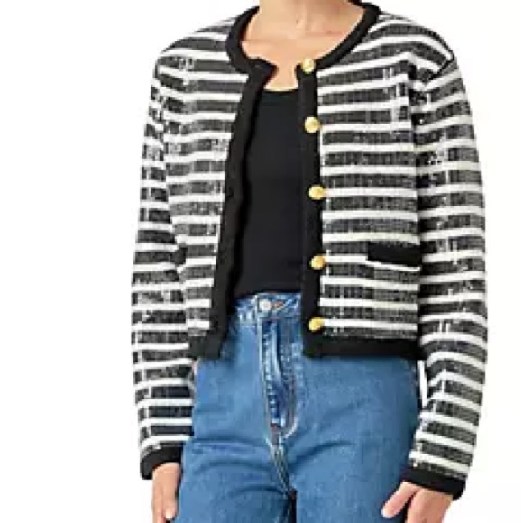 English Factory Sequin Jacket - Picture 2 of 2